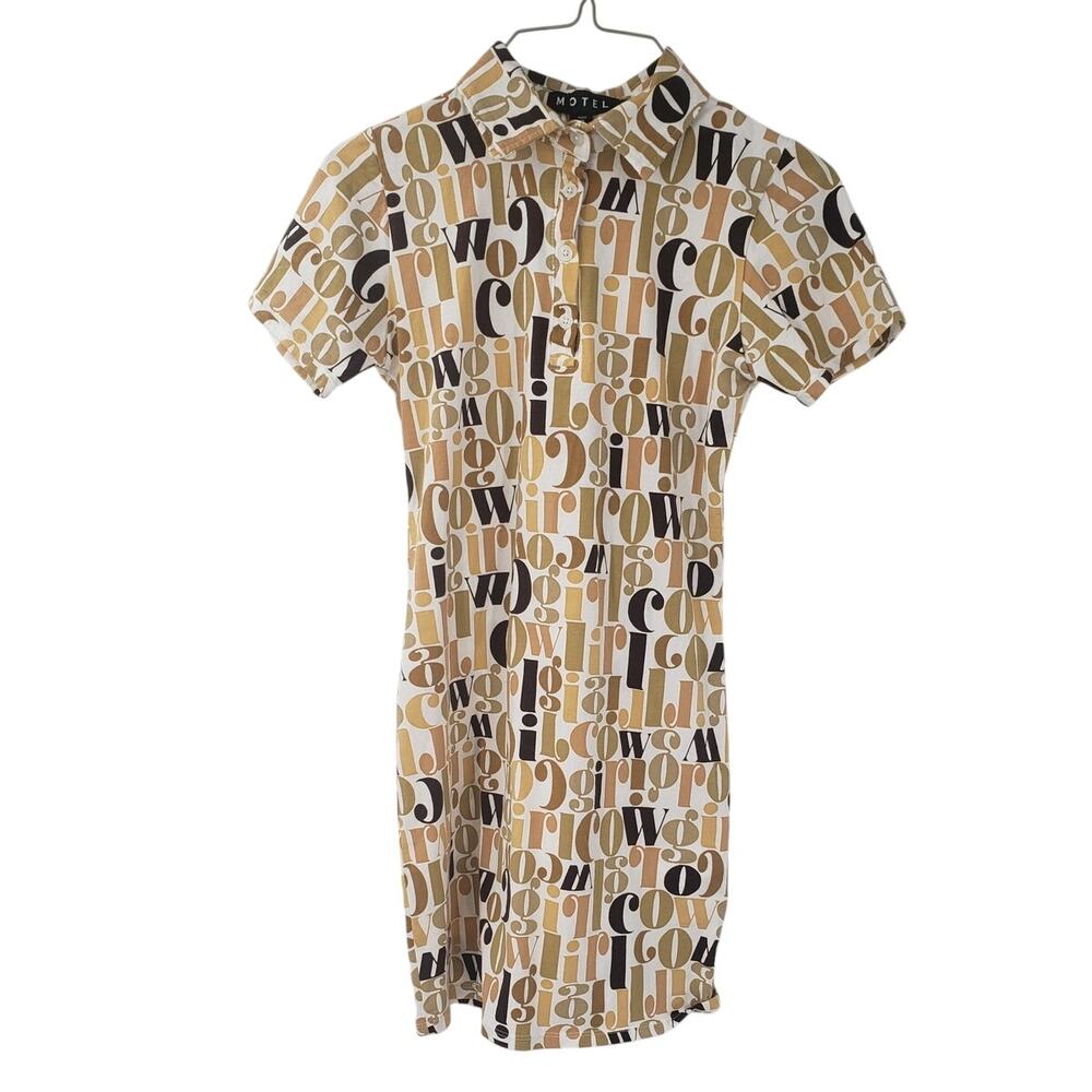 MOTEL Cowgirl Short Sleeve Mini Dress Womens Size Medium M *NWT